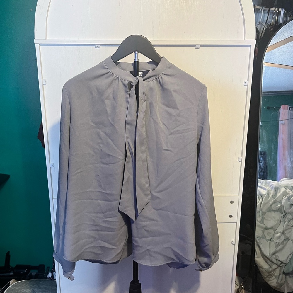 🔴Lands' End Elegant Gray Women's Blouse